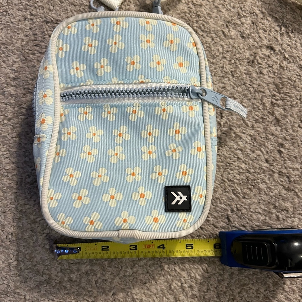 Light Blue Floral Crossbody Bag